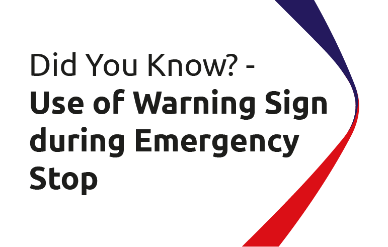Tahukah Anda? Penggunaan Tanda Peringatan saat Berhenti Darurat