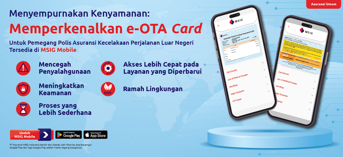 Peluncuran Kartu E-OTA Baru pada Aplikasi MSIG Mobile