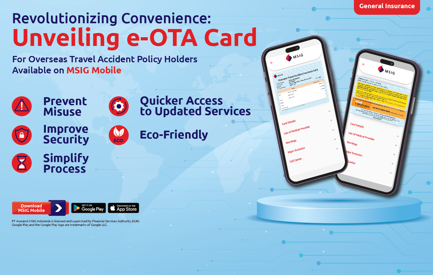 The Launching of the New E-OTA Card on the MSIG Mobile Application