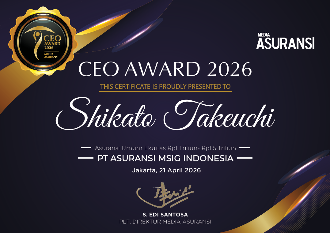 MSIG Certificate CEO Awards Media Asuransi