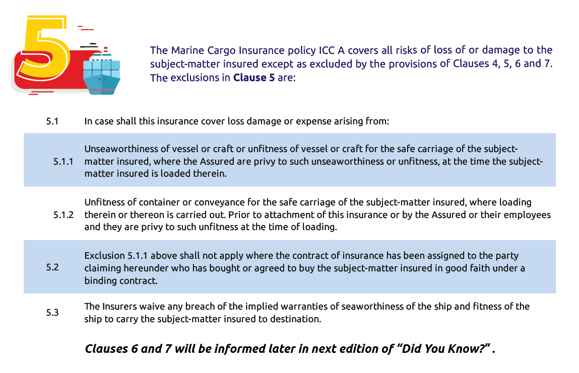 E36 - Marine Cargo Exclusions 