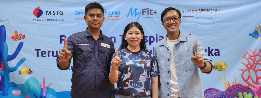 Collaboration to Protect Marine Ecosystems:<br>MSIG Indonesia and Sinarmas MSIG Life Conduct Coral Reef Transplantation in Kepulauan Seribu