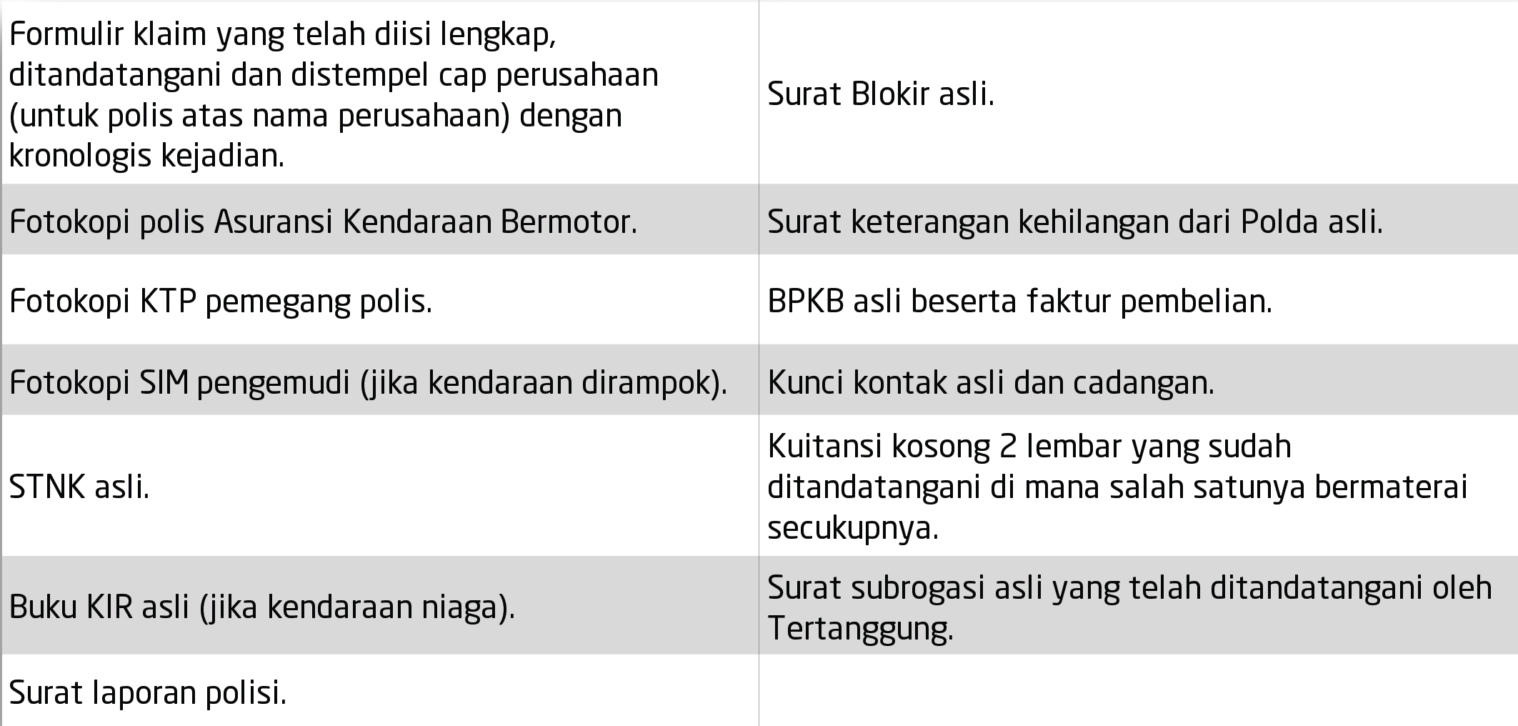 Table English